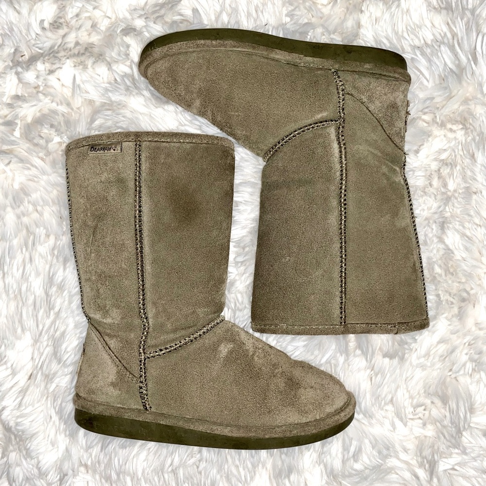 Green Bearpaw Sheepskin Sherpa Boots 7